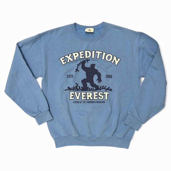 Vintage Disney Parks Expedition Everest Sweatshirt Sz Medium Blue Yeti Graphic - Picture 1 of 8
